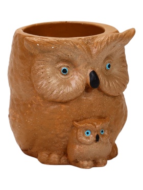 Декоративное кашпо для цветов «Сова с совёнком», 200 мл, 8×8×9 см, гипс  (артикул 10994572)  большой выбор товаров оптом и в розницу по низким ценам с доставкой