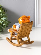 Фигурка полистоун лак «Пухлый кот в жилете, на кресле-качалке», 12×7.7×13.5 см - Фото 4