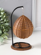 Сувенир полистоун лак "Пухлый кот ест мороженое, в кресле-качеле" 11,5х10,5х18 см - фото 809554112