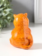 Сувенир полистоун лак "Пухлый котик с красным сердцем" 7,8х7,3х10 см - фото 809554117