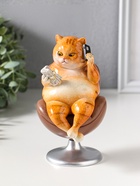 Сувенир полистоун лак "Пухлый кот - решала, в кожаном кресле" крутится 10,5х8,7х16 см - фото 809554125