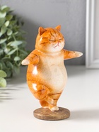 Фигурка полистоун лак «Пухлый кот-йог», 12×7×14.7 см - Фото 2