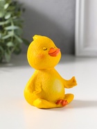 Сувенир полистоун лак "Жёлтый утёнок-йог" 8,5х7х9 см - фото 809554141