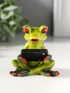 Сувенир полистоун лак "Лягушонок с планшетом" 7,5х7х7,3 см - фото 809554165