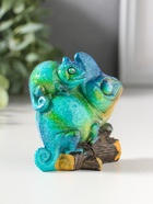 Фигурка полистоун лак «Хамелеон с детёнышем на спине», сине-зелёный, 8.5×5.2×8.5 см - Фото 2