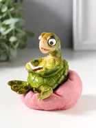 Фигурка полистоун лак «Черепашонок в кресле-мешке, читает книгу», 5.5×8.2×9.5 см - Фото 4