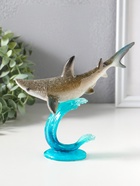 Сувенир полистоун лак "Акула на волне" 16,5х7,7х15,3 см - фото 809554205