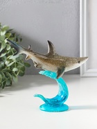 Сувенир полистоун лак "Акула на волне" 16,5х7,7х15,3 см - фото 809554208