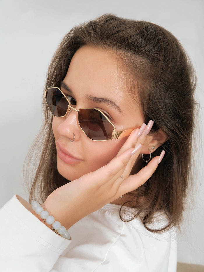 Очки солнцезащитные OneSun, uv 400, футляр, салфетка - Фото 1