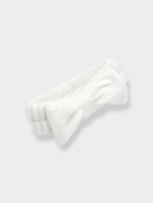 Повязка для умывания Доляна «Бантик», микрофибра, белая - Фото 4