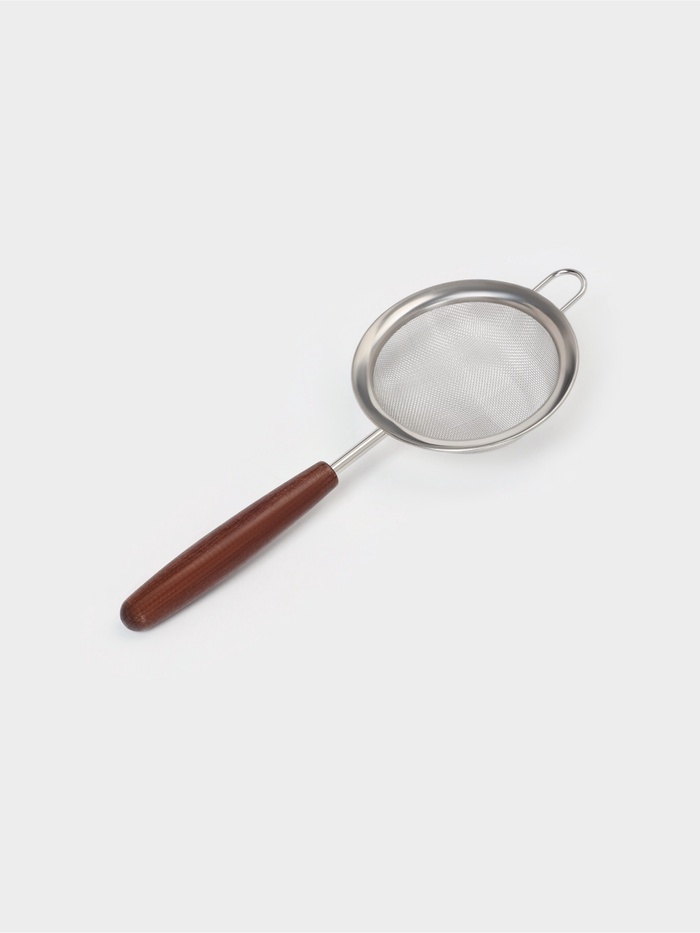 Сито с ручкой Magistro «Версаль» d=8 см, нержавеющая сталь, ручка акация - Фото 1