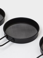Сито с ручкой Magistro, набор 3 шт., d=8;9;10 см, нержавеющая сталь, чёрные - Фото 2