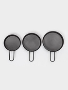 Сито с ручкой Magistro, набор 3 шт., d=8;9;10 см, нержавеющая сталь, чёрные - Фото 3