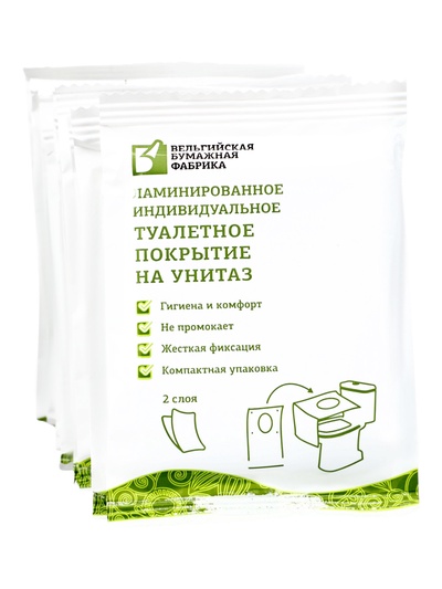 Ламинированное индивидуальное туалетное покрытие, голубое, 40×60 см