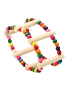 Игрушка для птиц "Качеля с бусинами" 6 ступеней, 20 см, микс цветов 10954001