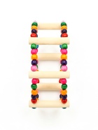 Игрушка для птиц «Качели с бусинами», 20 см, 6 ступеней, цвет МИКС - Фото 2