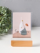 Фоторамка для фото 10×15 см «Синие цветы на белом», дерево, прозрачная, 2×10.5×17 см  (артикул 10955165)  большой выбор товаров оптом и в розницу по низким ценам с доставкой