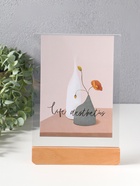 Фоторамка для фото 15×20 см «Синие цветы на белом», дерево, прозрачная, 2×15.5×22 см  (артикул 10955169)  большой выбор товаров оптом и в розницу по низким ценам с доставкой