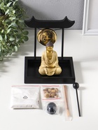 Японский сад камней настольный «Дзен. Будда в кремовом у гонга», с подставкой для благовоний и набором аксессуаров, 13.2×15×16 см  (артикул 10961673)  большой выбор товаров оптом и в розницу по низким ценам с доставкой