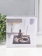 Японский сад камней настольный «Дзен. Будда в розовом у гонга», с подставкой для благовоний и набором аксессуаров, 13.2×15×16 см  (артикул 11006429)  большой выбор товаров оптом и в розницу по низким ценам с доставкой