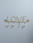 УЦЕНКА Крючки декоративные металл «Надпись - Love» золото 13×31 см - Фото 2