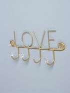 УЦЕНКА Крючки декоративные металл «Надпись - Love» золото 13×31 см - Фото 3