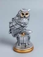 УЦЕНКА Копилка «Сова с книгой» серебро, 21×17×35 см - Фото 2