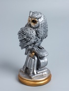 УЦЕНКА Копилка «Сова с книгой» серебро, 21×17×35 см - Фото 4