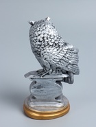 УЦЕНКА Копилка «Сова с книгой» серебро, 21×17×35 см - Фото 5