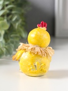 Сувенир полистоун "Жёлтый цыплёнок с соломенным венком" 7х7х8 см  (артикул 10928793)  большой выбор товаров оптом и в розницу по низким ценам с доставкой