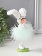 Сувенир полистоун "Малышка-зайка пушок стесняшка" 4,5х4х18 см  (артикул 10928795)  большой выбор товаров оптом и в розницу по низким ценам с доставкой