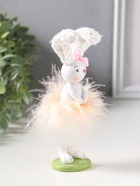 Фигурка полистоун «Заюшка с розовым бантиком в пуховой юбочке», 4.8×4×18 см - Фото 2