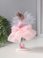 Фигурка полистоун «Малышка-фея с большим бантом в розовой юбке», 10.5×10.5×16.5 см - Фото 3