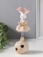 Фигура световая полистоун «Зайка в льняном платье на шаре», 2×LR44, 8.5×8.5×26 см - Фото 5