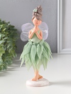 Сувенир полистоун "Девочка-фея с цветком в волосах, в зелёной юбке" 6,5х5,7х21,5 см  (артикул 10928804)  большой выбор товаров оптом и в розницу по низким ценам с доставкой