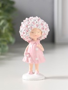 Сувенир полистоун "Малышка с цветочной шевелюрой в розовом платье" 4,5х4х9 см  (артикул 10929891)  большой выбор товаров оптом и в розницу по низким ценам с доставкой