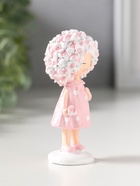 Сувенир полистоун "Малышка с цветочной шевелюрой в розовом платье" 4,5х4х9 см  (артикул 10929891)  большой выбор товаров оптом и в розницу по низким ценам с доставкой