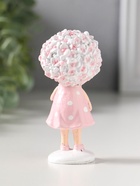 Сувенир полистоун "Малышка с цветочной шевелюрой в розовом платье" 4,5х4х9 см  (артикул 10929891)  большой выбор товаров оптом и в розницу по низким ценам с доставкой