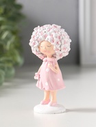 Сувенир полистоун "Малышка с цветочной шевелюрой в розовом платье" 4,5х4х9 см  (артикул 10929891)  большой выбор товаров оптом и в розницу по низким ценам с доставкой