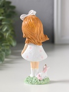 Сувенир полистоун "Малышка в платье в горох, с бантом в волосах, с единорогом" 5х3,7х13 см   1092989 - фото 809554437