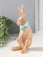 Сувенир полистоун "Заяц с большим голубым бантом в белый горох" 11,5х9х25,5 см  (артикул 10929902)  большой выбор товаров оптом и в розницу по низким ценам с доставкой