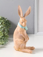Сувенир полистоун "Заяц с большим голубым бантом в белый горох" 11,5х9х25,5 см  (артикул 10929902)  большой выбор товаров оптом и в розницу по низким ценам с доставкой