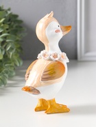 Сувенир полистоун "Утёнок с цветочным венком на шее" 9,5х6,5х17 см - фото 809554466