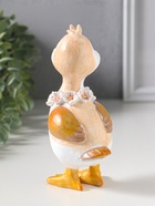 Сувенир полистоун "Утёнок с цветочным венком на шее" 9,5х6,5х17 см - фото 809554467