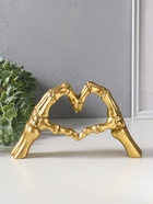 Сувенир полистоун "Руки скелета в форме сердца" золото 24х6,5х13 см - фото 809554480