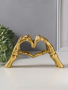 Сувенир полистоун "Руки скелета в форме сердца" золото 24х6,5х13 см - фото 809554483