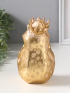 Сувенир полистоун "Лягушка в короне, читает книгу" золото 12х9,3х17 см - фото 809554492