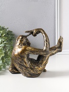 Держатель для книг полистоун "Шимпанзе показывает жест - победа" 19х10х16,5 см - фото 809554519