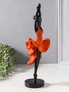 Сувенир полистоун "Девушка в ярко-оранжевом платье - фламенко" чёрный 12х10,3х39 см  (артикул 10929917)  большой выбор товаров оптом и в розницу по низким ценам с доставкой