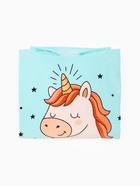 Полотенце - пончо детское LoveLife «Единорог», махра, 100% хлопок 300 г/м, 60×120 см, голубое  (артикул 10951793)  большой выбор товаров оптом и в розницу по низким ценам с доставкой